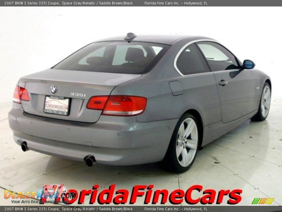 2007 BMW 3 Series 335i Coupe Space Gray Metallic / Saddle Brown/Black Photo #2