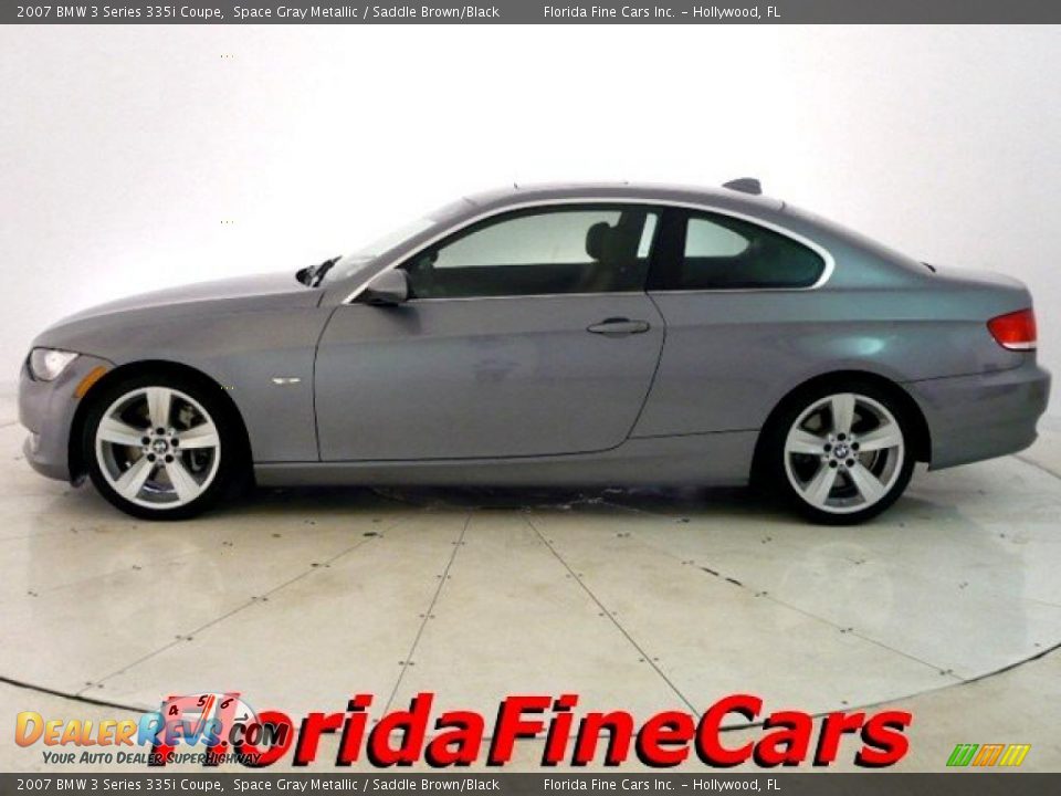 2007 BMW 3 Series 335i Coupe Space Gray Metallic / Saddle Brown/Black Photo #3