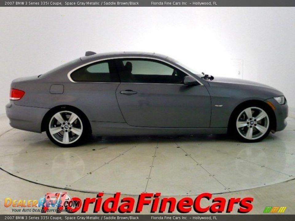 2007 BMW 3 Series 335i Coupe Space Gray Metallic / Saddle Brown/Black Photo #4