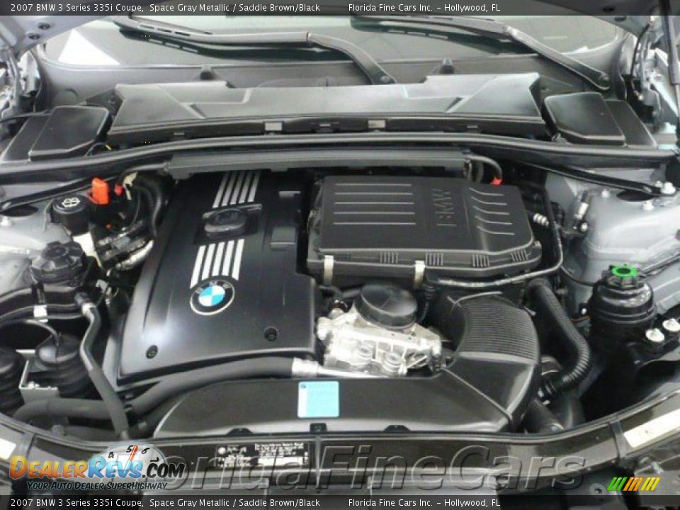 2007 BMW 3 Series 335i Coupe Space Gray Metallic / Saddle Brown/Black Photo #9