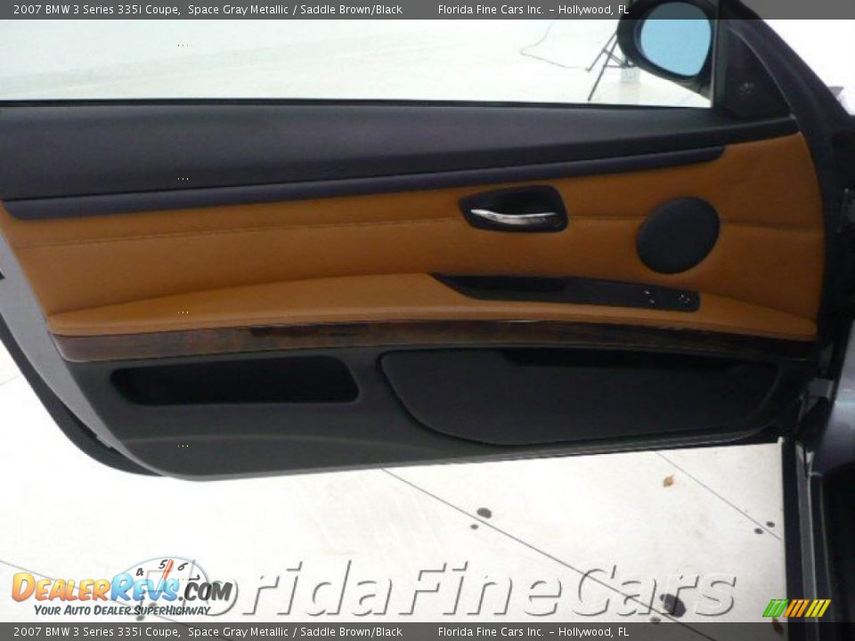 2007 BMW 3 Series 335i Coupe Space Gray Metallic / Saddle Brown/Black Photo #11