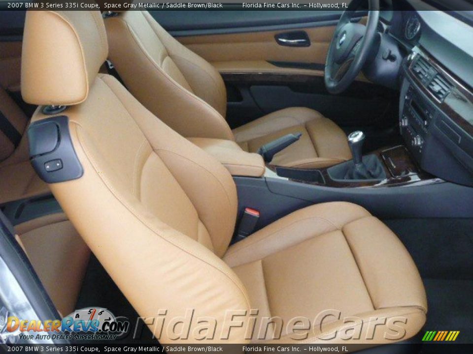 2007 BMW 3 Series 335i Coupe Space Gray Metallic / Saddle Brown/Black Photo #13