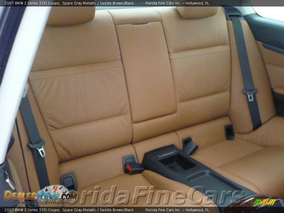 2007 BMW 3 Series 335i Coupe Space Gray Metallic / Saddle Brown/Black Photo #14