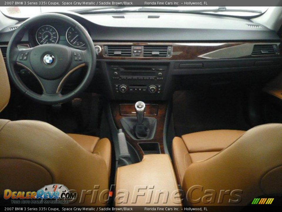 2007 BMW 3 Series 335i Coupe Space Gray Metallic / Saddle Brown/Black Photo #15