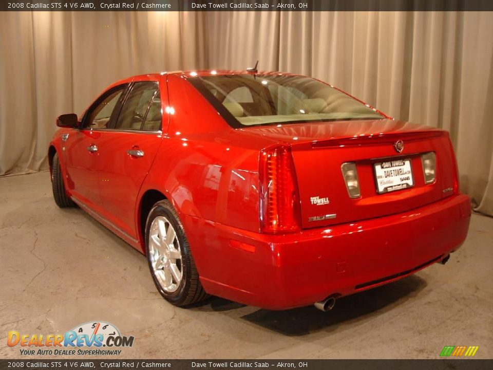 2008 Cadillac STS 4 V6 AWD Crystal Red / Cashmere Photo #3