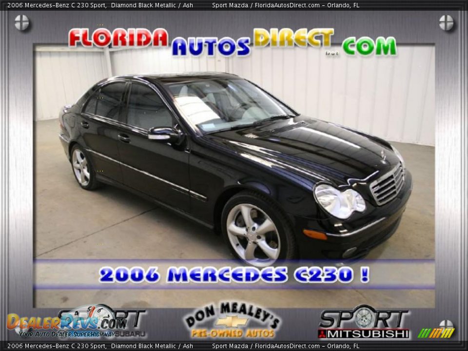2006 Mercedes-Benz C 230 Sport Diamond Black Metallic / Ash Photo #1