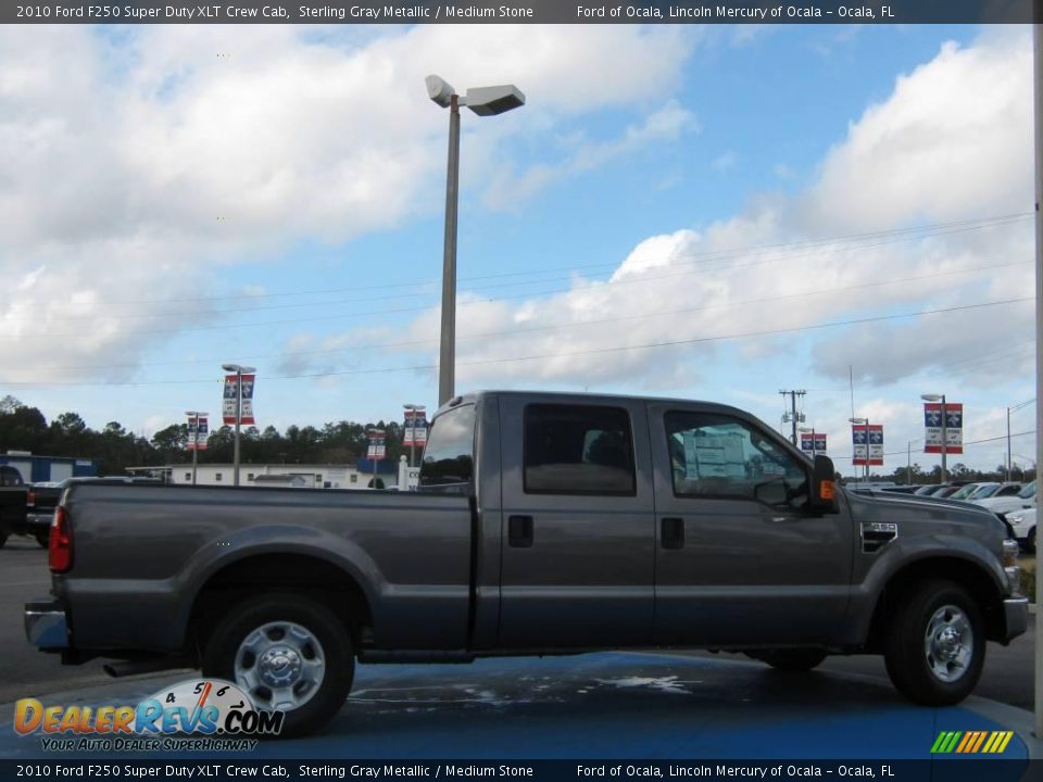 2010 Ford F250 Super Duty XLT Crew Cab Sterling Gray Metallic / Medium Stone Photo #2