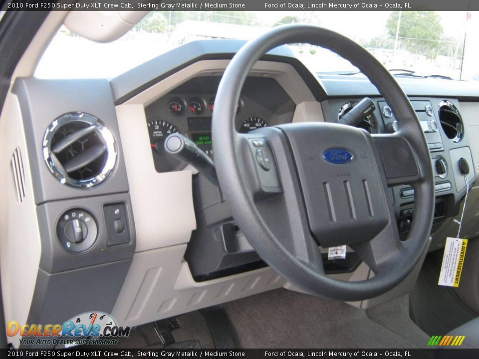 2010 Ford F250 Super Duty XLT Crew Cab Sterling Gray Metallic / Medium Stone Photo #3