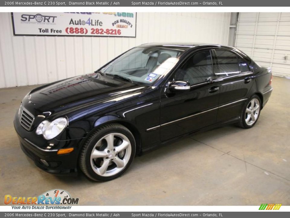 2006 Mercedes-Benz C 230 Sport Diamond Black Metallic / Ash Photo #4