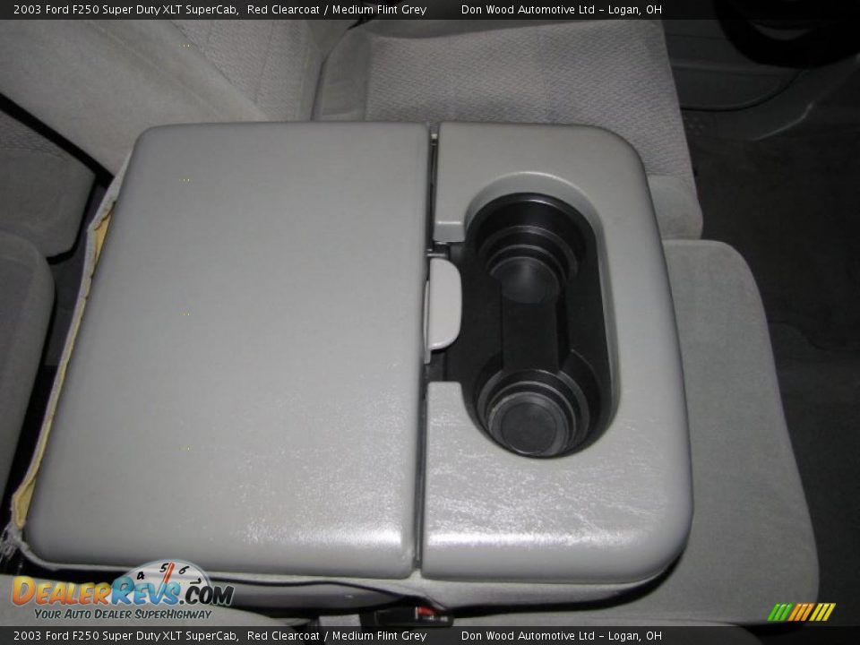 2003 Ford F250 Super Duty XLT SuperCab Red Clearcoat / Medium Flint Grey Photo #11