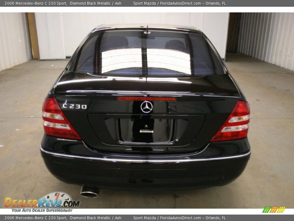 2006 Mercedes-Benz C 230 Sport Diamond Black Metallic / Ash Photo #6