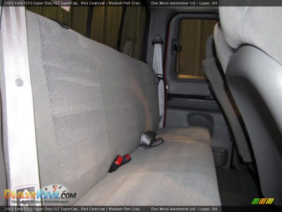 2003 Ford F250 Super Duty XLT SuperCab Red Clearcoat / Medium Flint Grey Photo #13