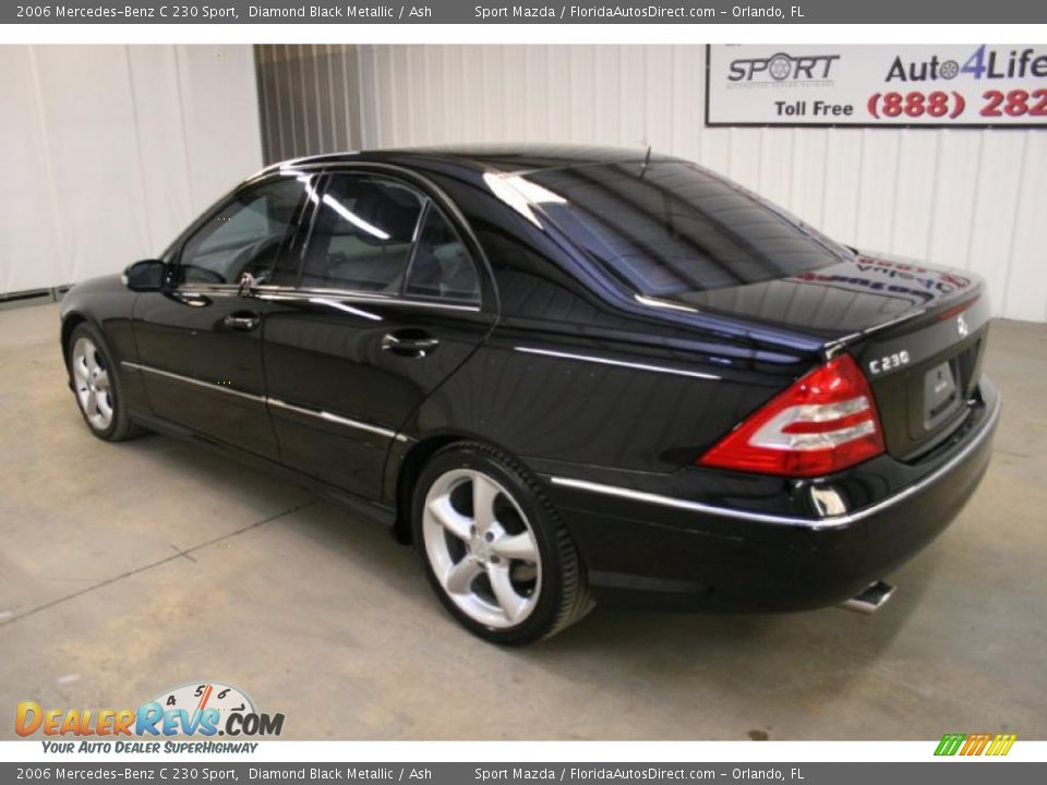 2006 Mercedes-Benz C 230 Sport Diamond Black Metallic / Ash Photo #7
