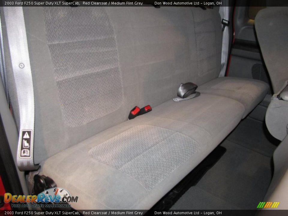 2003 Ford F250 Super Duty XLT SuperCab Red Clearcoat / Medium Flint Grey Photo #14