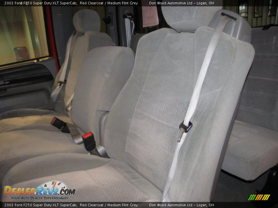 2003 Ford F250 Super Duty XLT SuperCab Red Clearcoat / Medium Flint Grey Photo #17