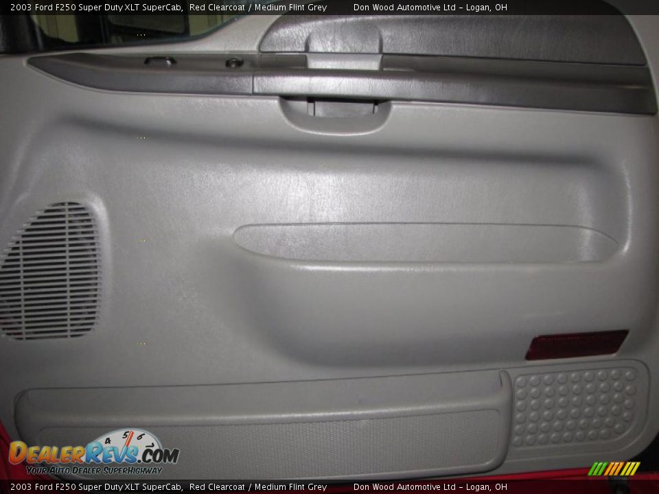 2003 Ford F250 Super Duty XLT SuperCab Red Clearcoat / Medium Flint Grey Photo #20