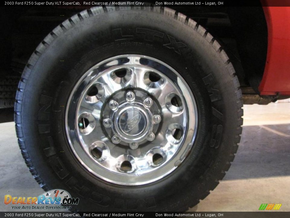 2003 Ford F250 Super Duty XLT SuperCab Red Clearcoat / Medium Flint Grey Photo #23