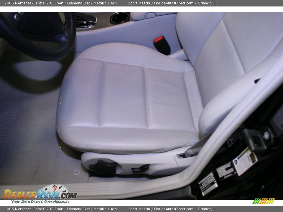 2006 Mercedes-Benz C 230 Sport Diamond Black Metallic / Ash Photo #16