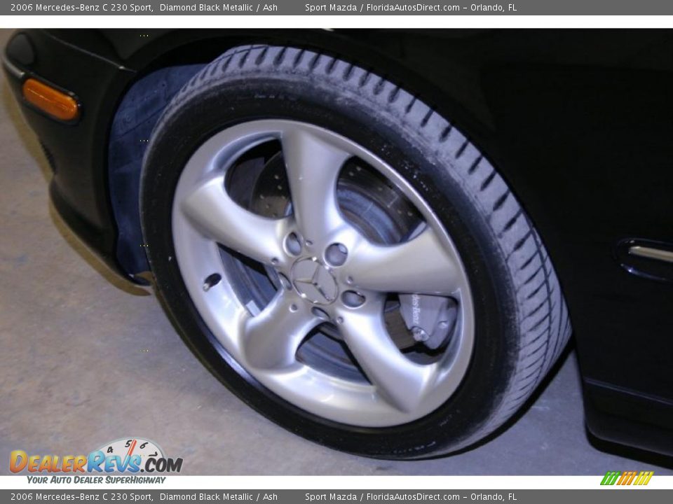 2006 Mercedes-Benz C 230 Sport Diamond Black Metallic / Ash Photo #28