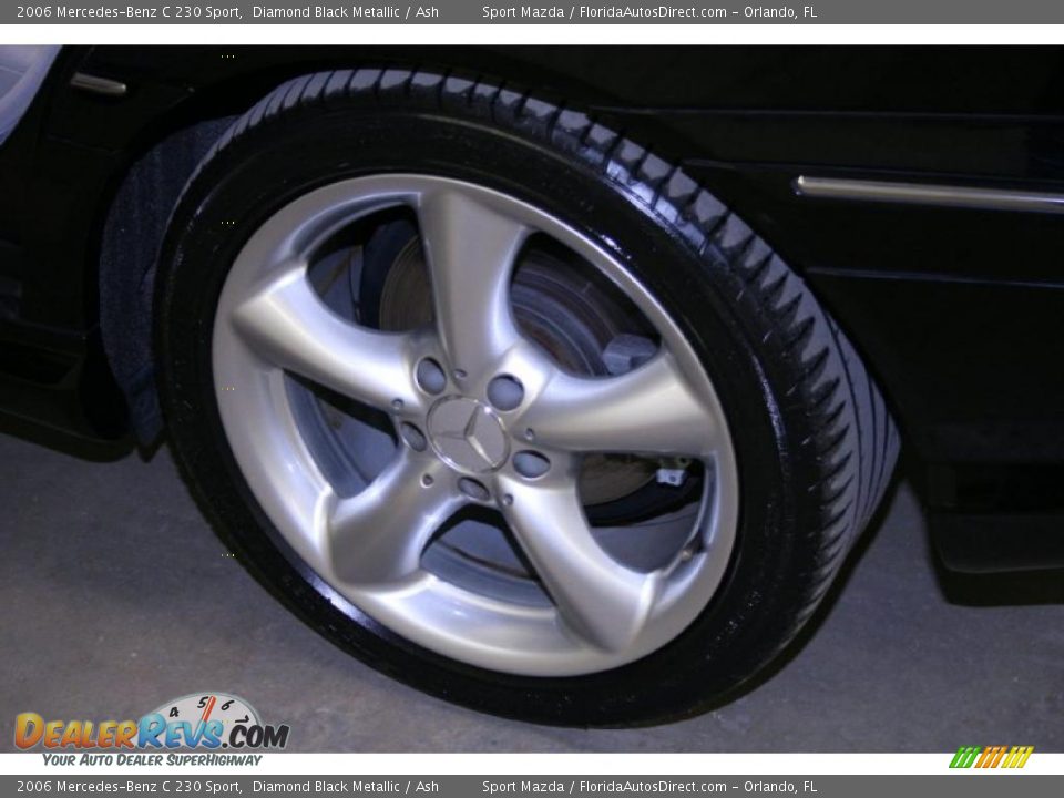 2006 Mercedes-Benz C 230 Sport Diamond Black Metallic / Ash Photo #29