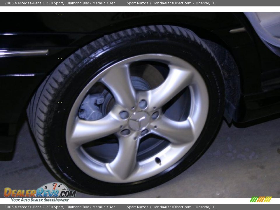 2006 Mercedes-Benz C 230 Sport Diamond Black Metallic / Ash Photo #30