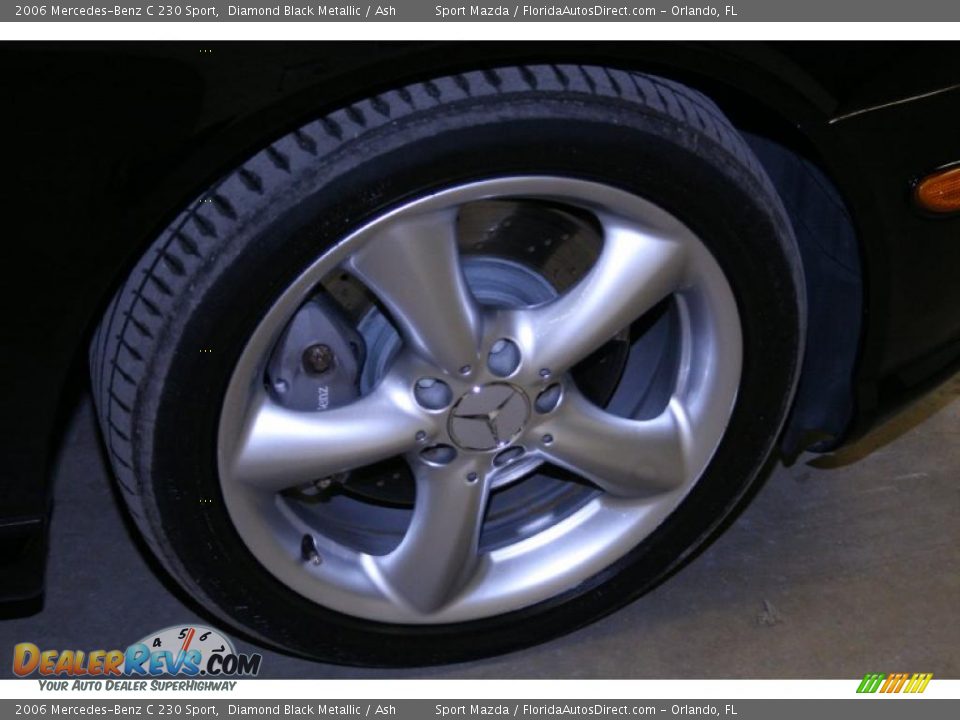 2006 Mercedes-Benz C 230 Sport Diamond Black Metallic / Ash Photo #31