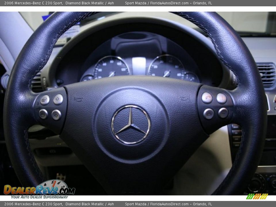 2006 Mercedes-Benz C 230 Sport Diamond Black Metallic / Ash Photo #36