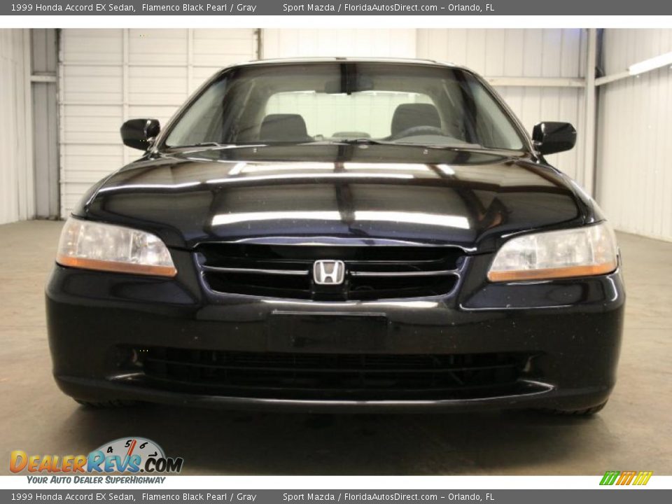 1999 Honda Accord EX Sedan Flamenco Black Pearl / Gray Photo #3