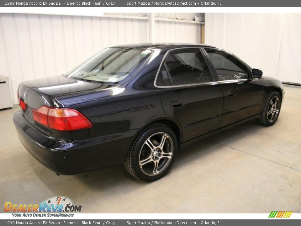 1999 Honda Accord EX Sedan Flamenco Black Pearl / Gray Photo #5