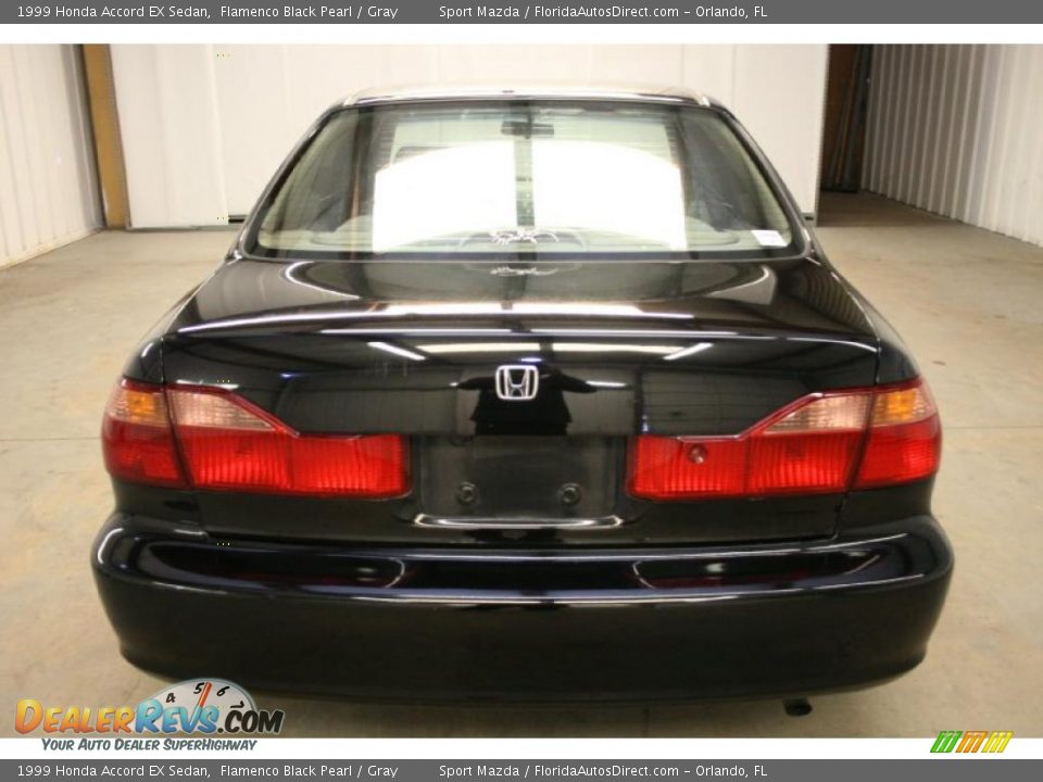 1999 Honda Accord EX Sedan Flamenco Black Pearl / Gray Photo #6