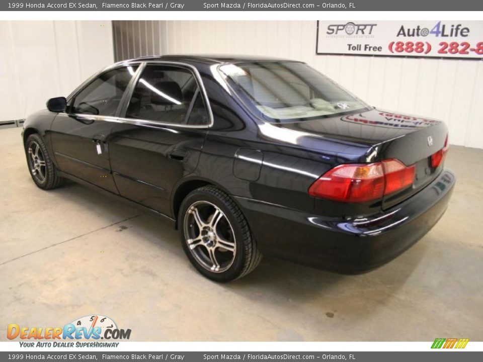 1999 Honda Accord EX Sedan Flamenco Black Pearl / Gray Photo #7