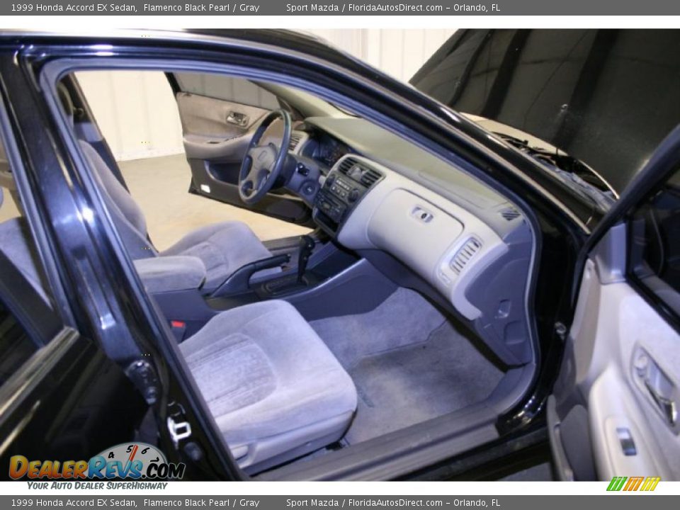 1999 Honda Accord EX Sedan Flamenco Black Pearl / Gray Photo #9