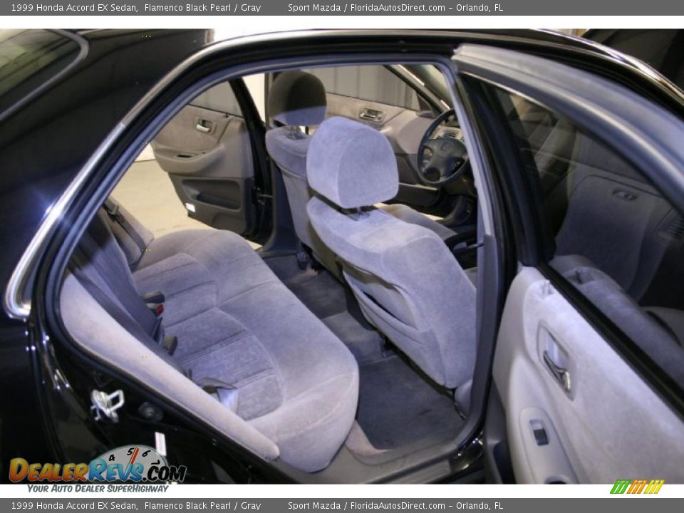1999 Honda Accord EX Sedan Flamenco Black Pearl / Gray Photo #10