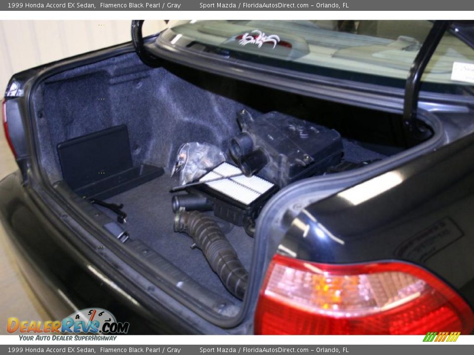 1999 Honda Accord EX Sedan Flamenco Black Pearl / Gray Photo #11