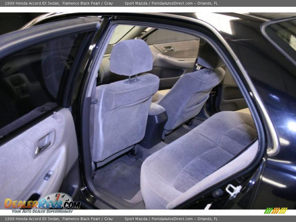 1999 Honda Accord EX Sedan Flamenco Black Pearl / Gray Photo #12