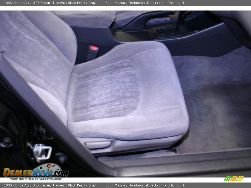 1999 Honda Accord EX Sedan Flamenco Black Pearl / Gray Photo #18