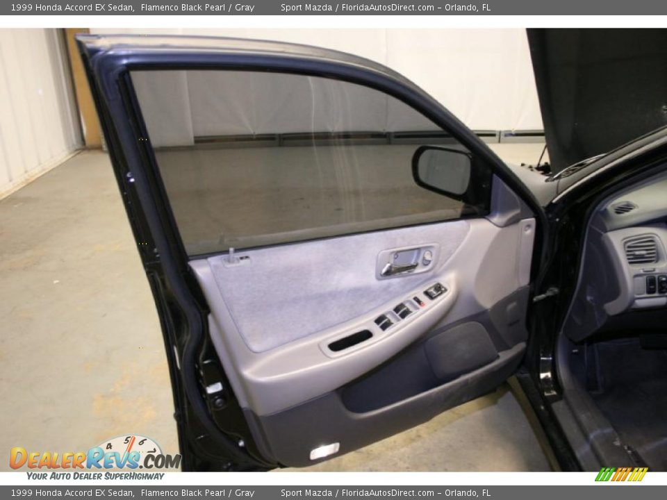 1999 Honda Accord EX Sedan Flamenco Black Pearl / Gray Photo #25