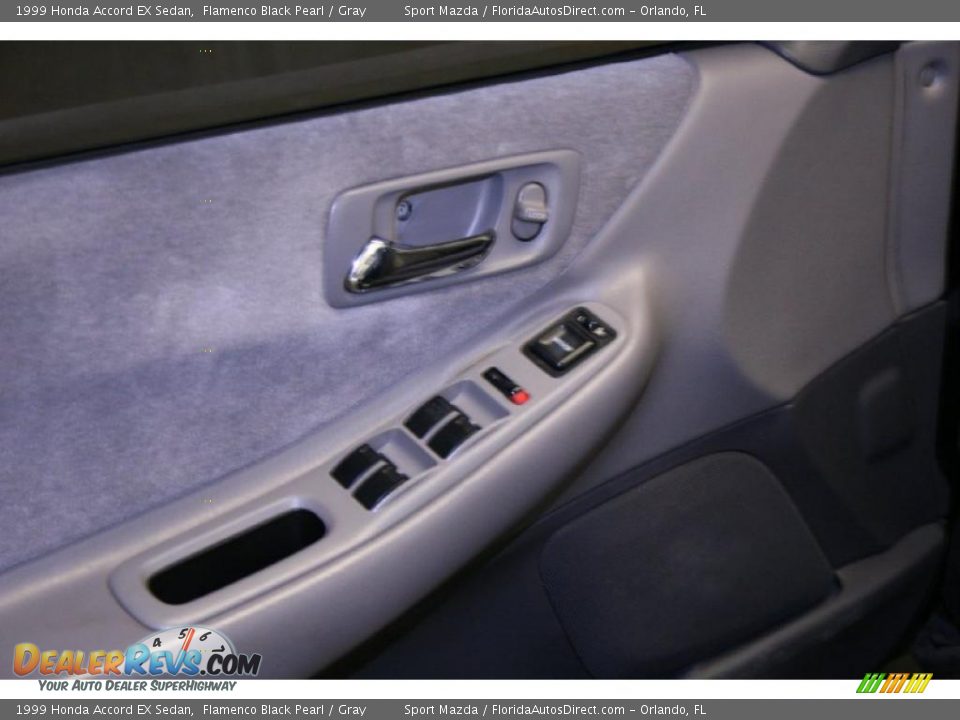 1999 Honda Accord EX Sedan Flamenco Black Pearl / Gray Photo #26