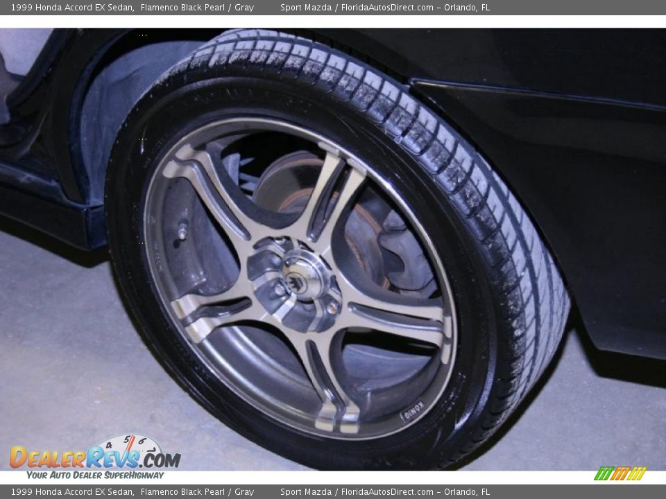 1999 Honda Accord EX Sedan Flamenco Black Pearl / Gray Photo #28