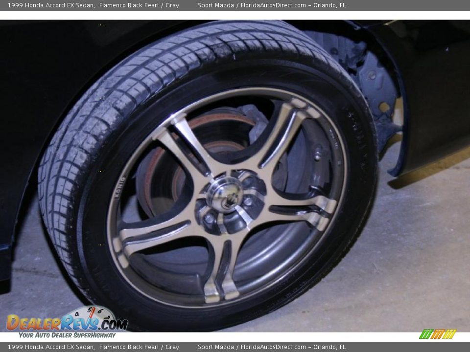 1999 Honda Accord EX Sedan Flamenco Black Pearl / Gray Photo #30