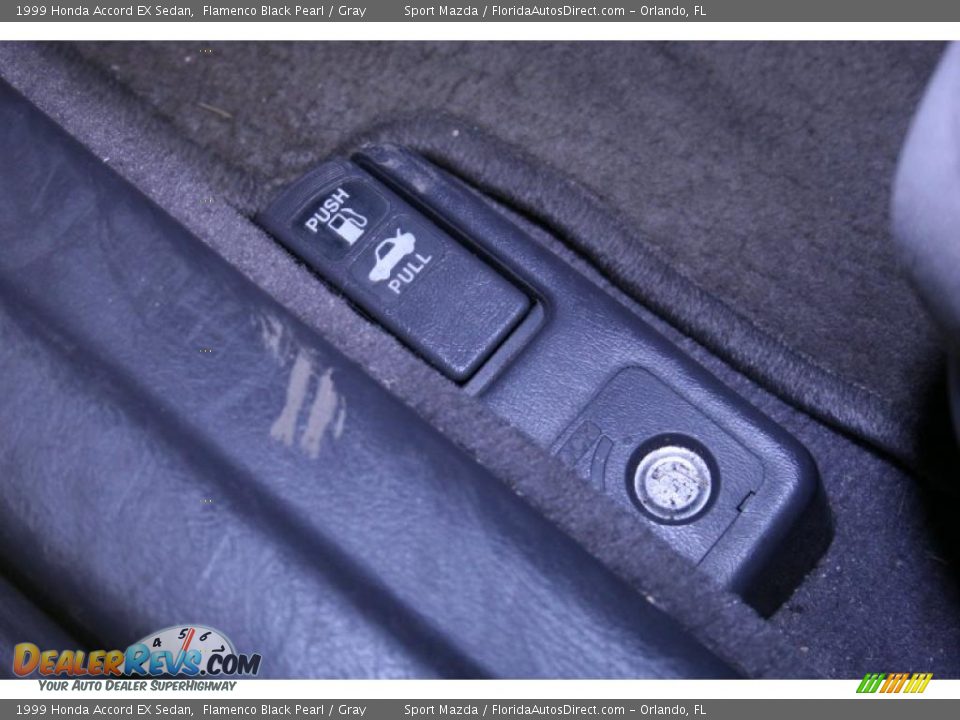 1999 Honda Accord EX Sedan Flamenco Black Pearl / Gray Photo #34