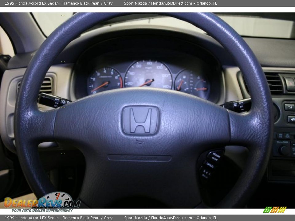 1999 Honda Accord EX Sedan Flamenco Black Pearl / Gray Photo #36