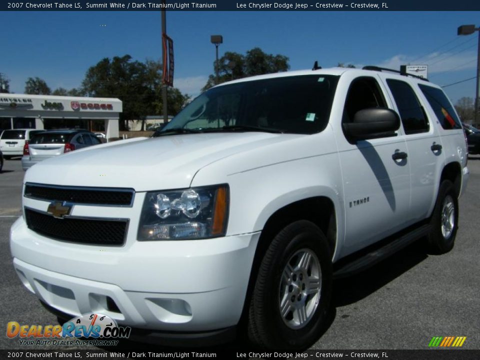 2007 Chevrolet Tahoe LS Summit White / Dark Titanium/Light Titanium Photo #1