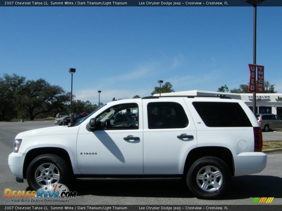 2007 Chevrolet Tahoe LS Summit White / Dark Titanium/Light Titanium Photo #2