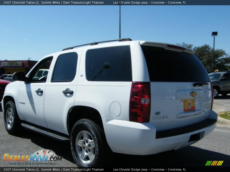 2007 Chevrolet Tahoe LS Summit White / Dark Titanium/Light Titanium Photo #3