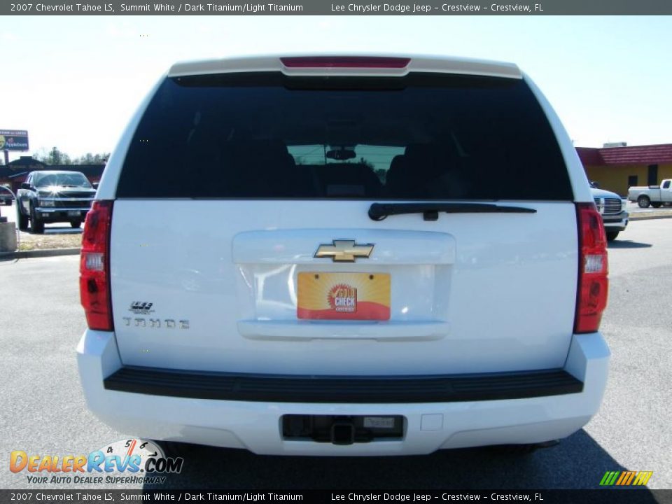 2007 Chevrolet Tahoe LS Summit White / Dark Titanium/Light Titanium Photo #4