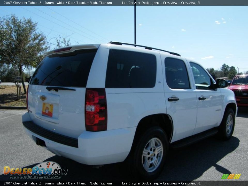 2007 Chevrolet Tahoe LS Summit White / Dark Titanium/Light Titanium Photo #5
