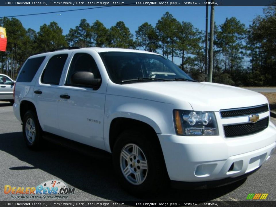 2007 Chevrolet Tahoe LS Summit White / Dark Titanium/Light Titanium Photo #7