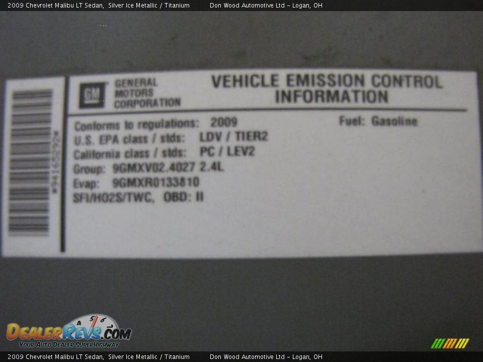 2009 Chevrolet Malibu LT Sedan Silver Ice Metallic / Titanium Photo #25