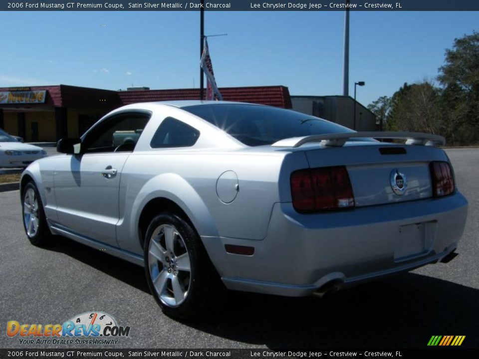 2006 Ford Mustang GT Premium Coupe Satin Silver Metallic / Dark Charcoal Photo #3